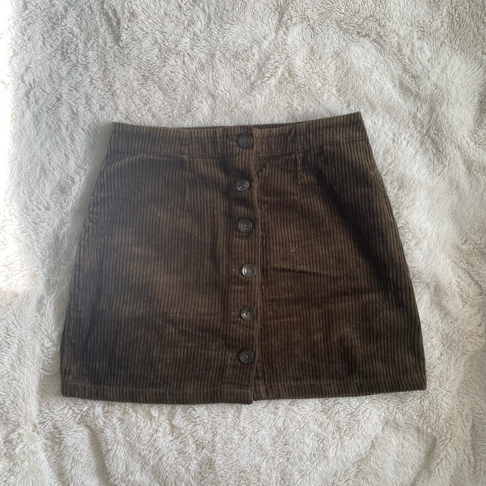 CORDUROY BUTTON SKIRT